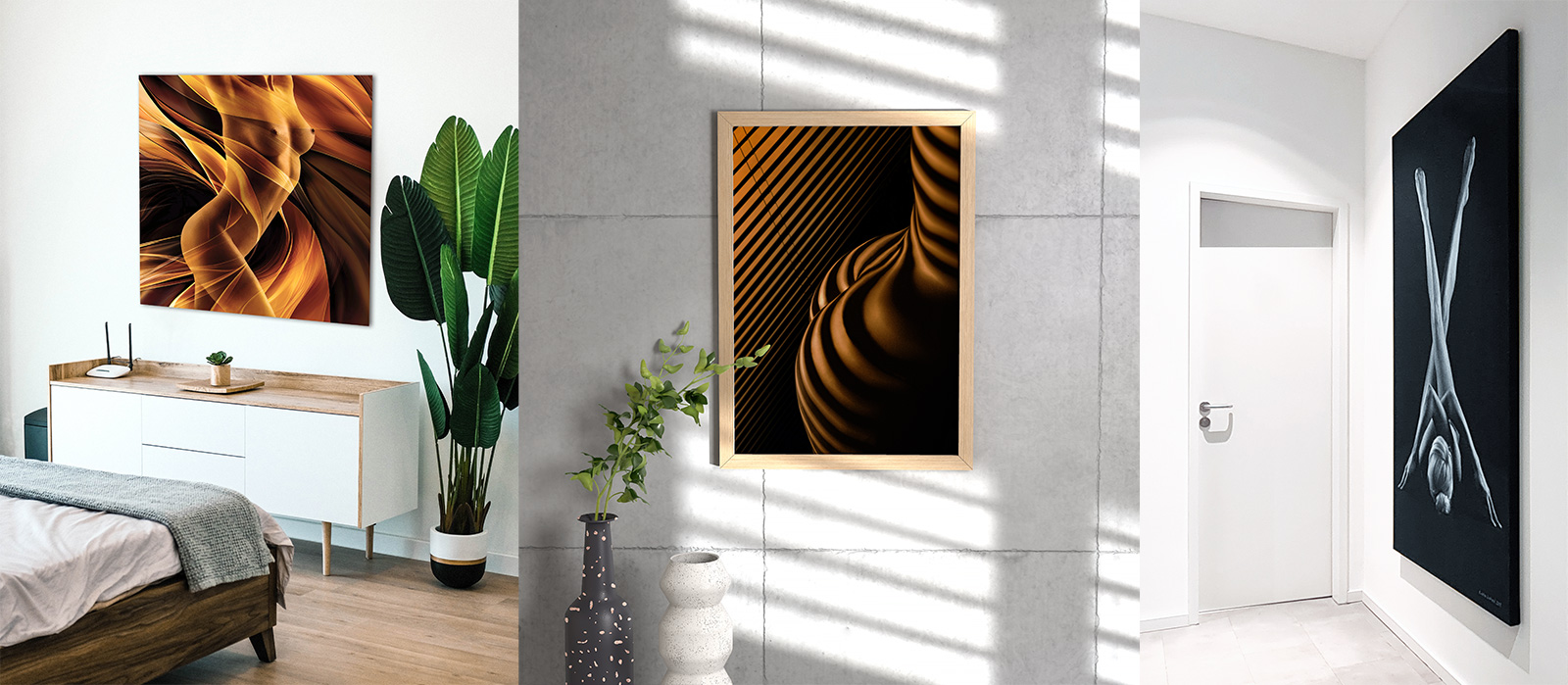 Erotische Fotokunst Aktfotgorafien von bekannten Fotografen Galerie Leinwandbilder Kunstdrucke gerahmt Aludibond Schlafzimmerbilder