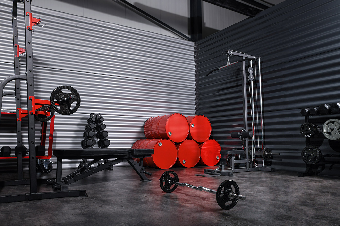 Fotostudio-Kulisse Fitness für Sportlerinnen / Athletinnen