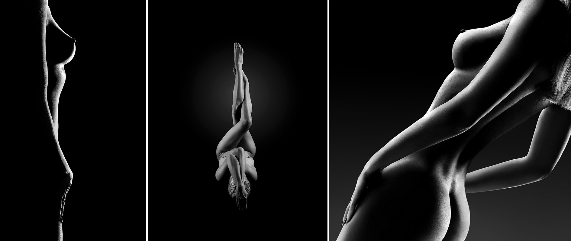 schwarz-weiss Aktfotos Erotikfotos - Erotikshooting im Fotostudio im Raum Stuttgart in Baden-Württemberg Tübingen Ulm